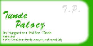 tunde palocz business card