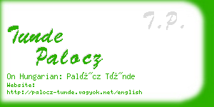 tunde palocz business card